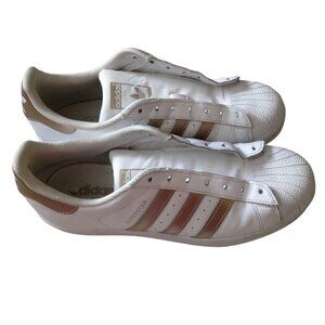 Adidas Women's Size 10 Superstar BA8169 White Casual Shoes Sneakers NO LACES